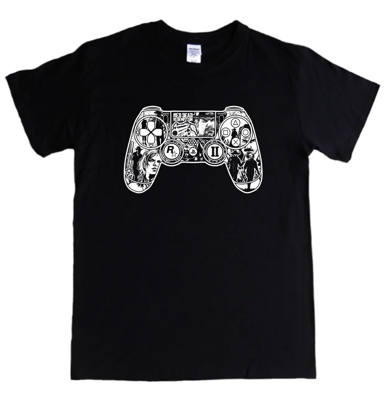 Красные изображения из фильма RED Dead Redemption 2 PS4 Pad T Shirt S 5XL morgan marston playstation tee|Мужские