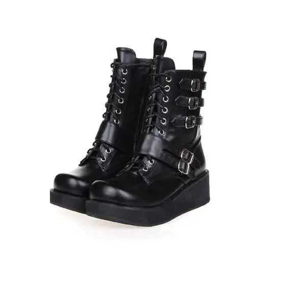 Женские сапоги до середины икры на высоком каблуке 47 с принтом ангелов mori girl