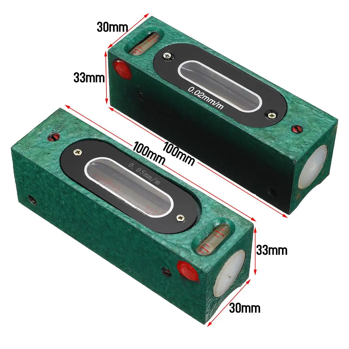 Precionn Spirit Level graduation 100 мм Бар Инструмент выравниватель точность 0,02/0,05 мм Пузырьковые флаконы горизонтального измерения уровня бара