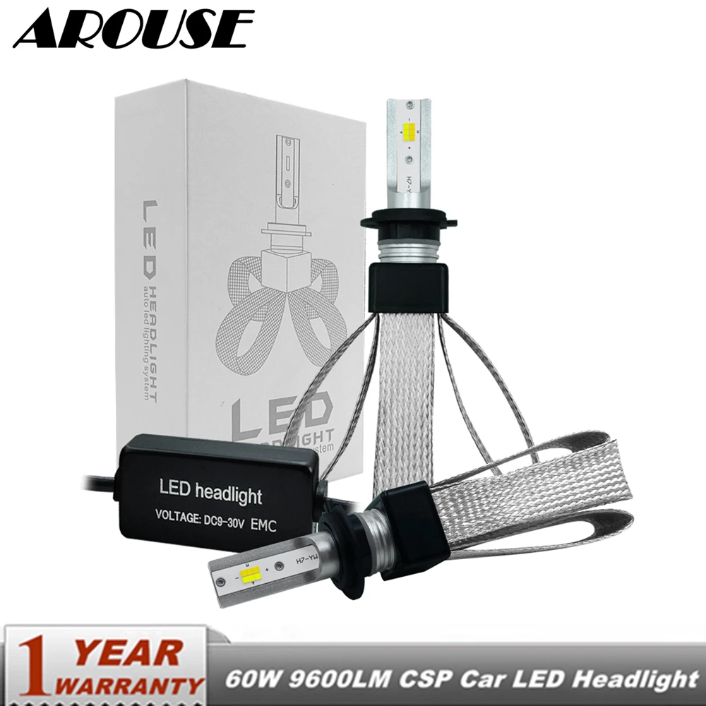 Светодиодсветодиодный лампы для передсветильник фар AROUSE H7 9006 H11 H1 9005 H4