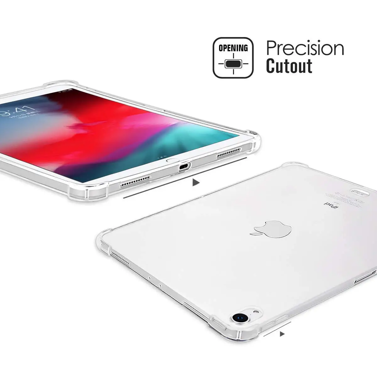 Чехол для Apple iPad Pro 11 и 12 9 2018 ТПУ Силиконовый противоударный прозрачный мягкий