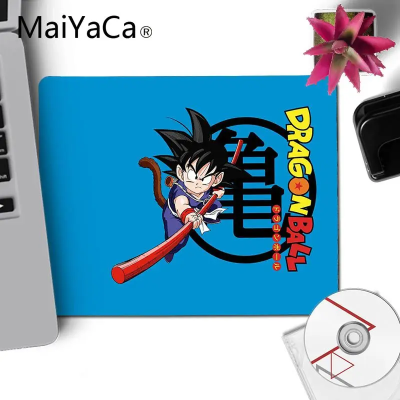 No Lock Edge25x29cm MaiYaCa высокое качество Dragon Ball DBZ Goku логотип маленькие коврики для игровой мыши Настольный коврик DIY дизайн игровой коврик для мыши для ПК ноутбук - Цвет: No Lock Edge25x29cm
