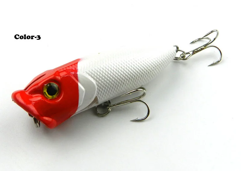 Wholesale! 100pcs/lot 6.5CM/11.8G Popper Fishing lures Multi-Colors Plastic hard baits fishing tackle 6-9 | Спорт и развлечения