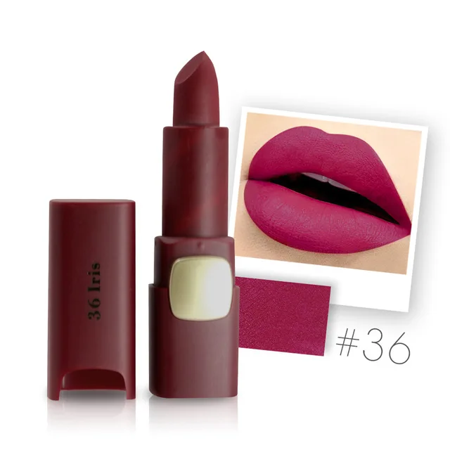 36 Iris Miss Rose, 18 цветов, рубиново-красная матовая Косметическая Помада, макияж, водостойкая Помада для губ, Макияж для губ, губная помада, румяна, коврик для губ, губная помада - Цвет: 36 Iris
