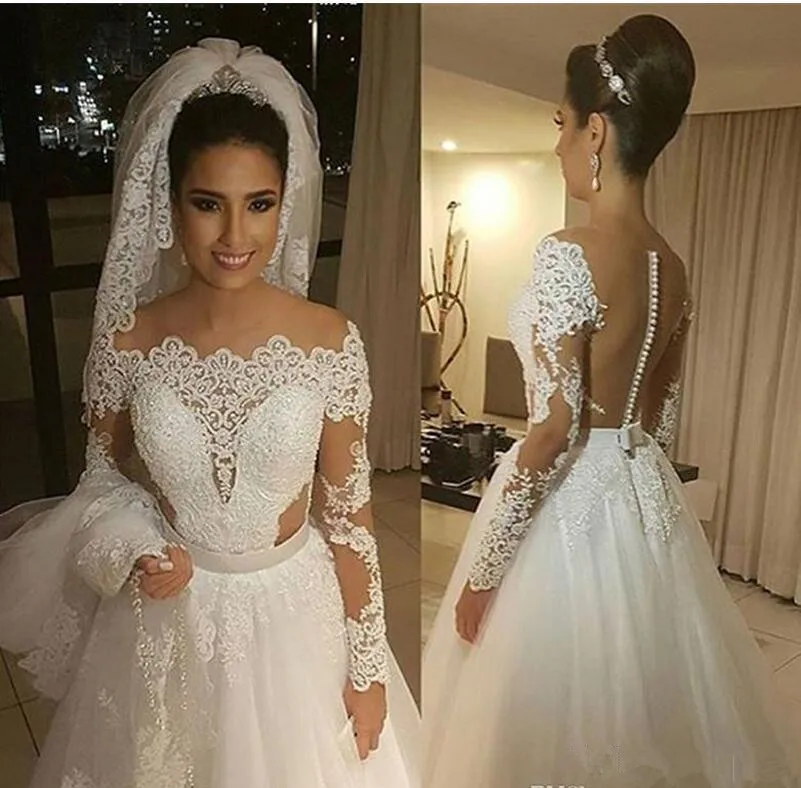 2021 Дубай Саудовский Арабский стиль ТРАПЕЦИЕВИДНОЕ свадебное платье с вырезом