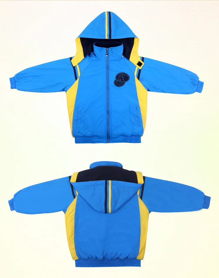 2 шт. из плотного флиса Водонепроницаемый ветрозащитная куртка для мальчиков +