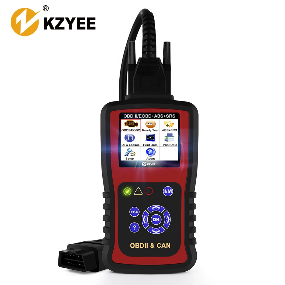 KZYEE KC501 OBD2 диагностический инструмент для двигателя/ABS/подушки безопасности/SRS