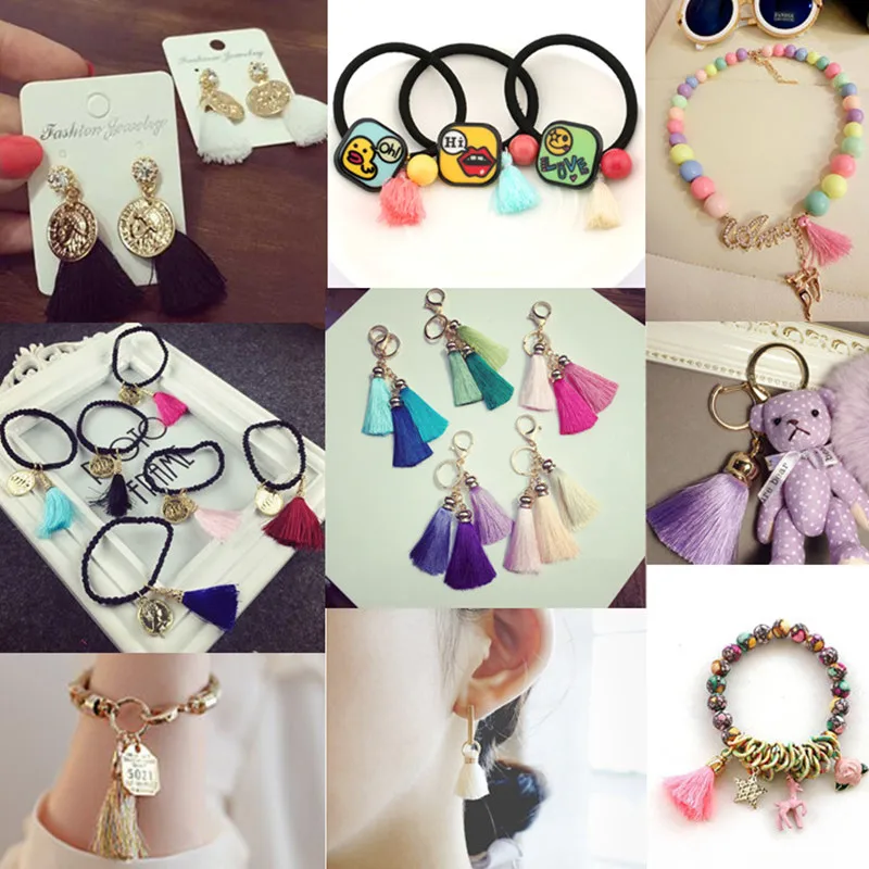 Хлопковая кисточка для сотового телефона 27 мм занавеска ключей аксессуары