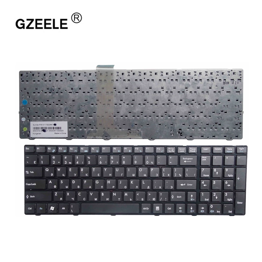 Русская клавиатура GZEELE для MSI A6200 CR620 CX705 S6000 MS-1681 MS-1736 CX705 MS16GB MS16GA black RU Клавиатура для ноутбука black