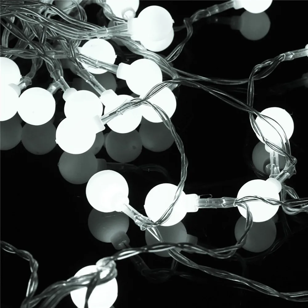 40 LED frosted white ball Christmas tree holiday home interior light string 220V warm | Лампы и освещение