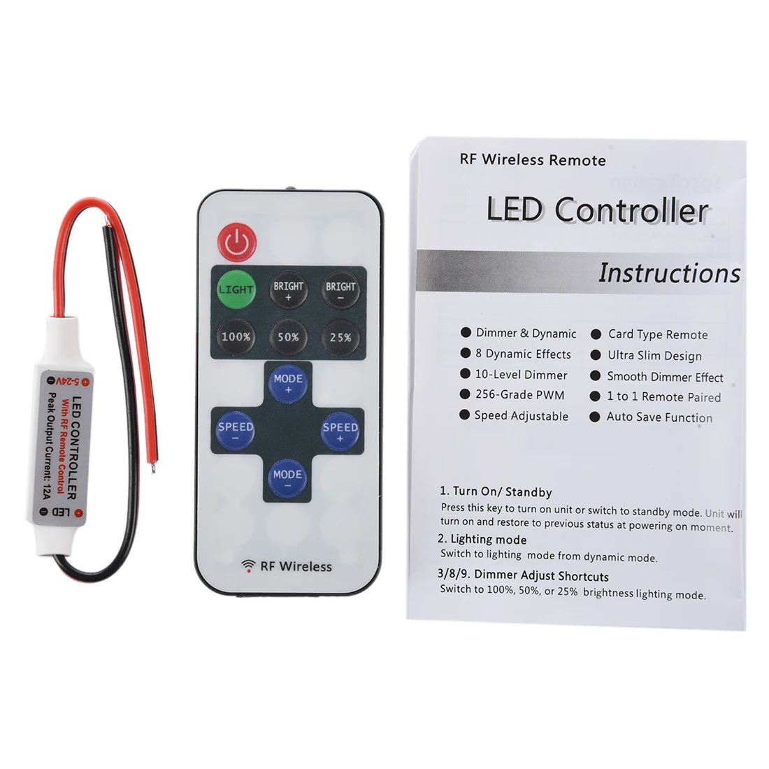 

Command strip Remote Control LED Color single 5V-24V 12A