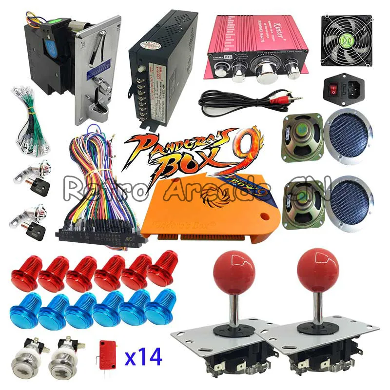 Новейший DIY с коробкой Pandora 9 PCB 1500 В 1 светодиодный материнская плата кнопка zippy