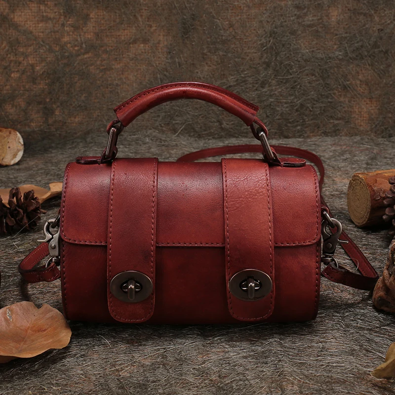 Маленькая сумка мессенджер из натуральной кожи в стиле ретро 2019|flap bag|leather shoulder