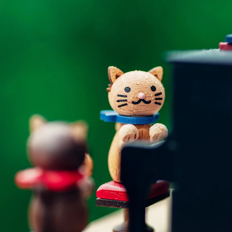 Креативный Кот, играющий на фортепиано, деревянная музыкальная шкатулка, чтобы отправить девочек подруг детей подруг классический подарок на Рождество, балетный подарок