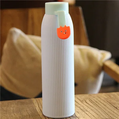 Blue GFHGSD дети Infusers высокая термостойкость стекло спортивные бутылки для воды портативный с набор из силикона посуда для напитков, бутылки для воды - Цвет: Blue
