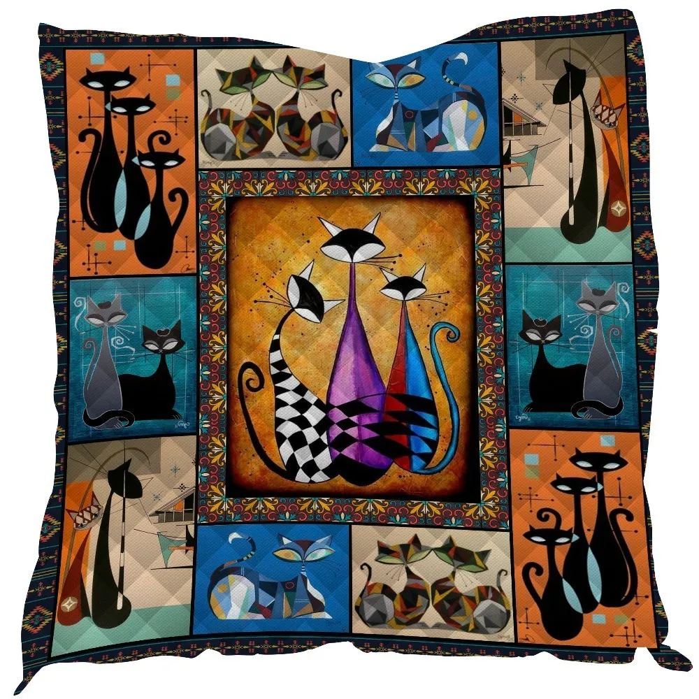 Лето домашнее животное кошка печать одеяло с изображением животных Детская