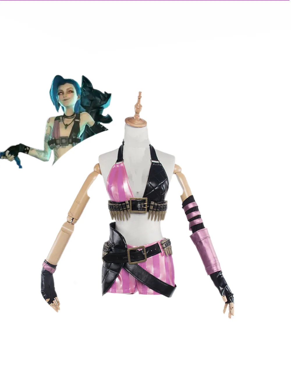 Костюм для косплея игра Jinx сексуальные вечерние костюмы девочек на Хэллоуин |