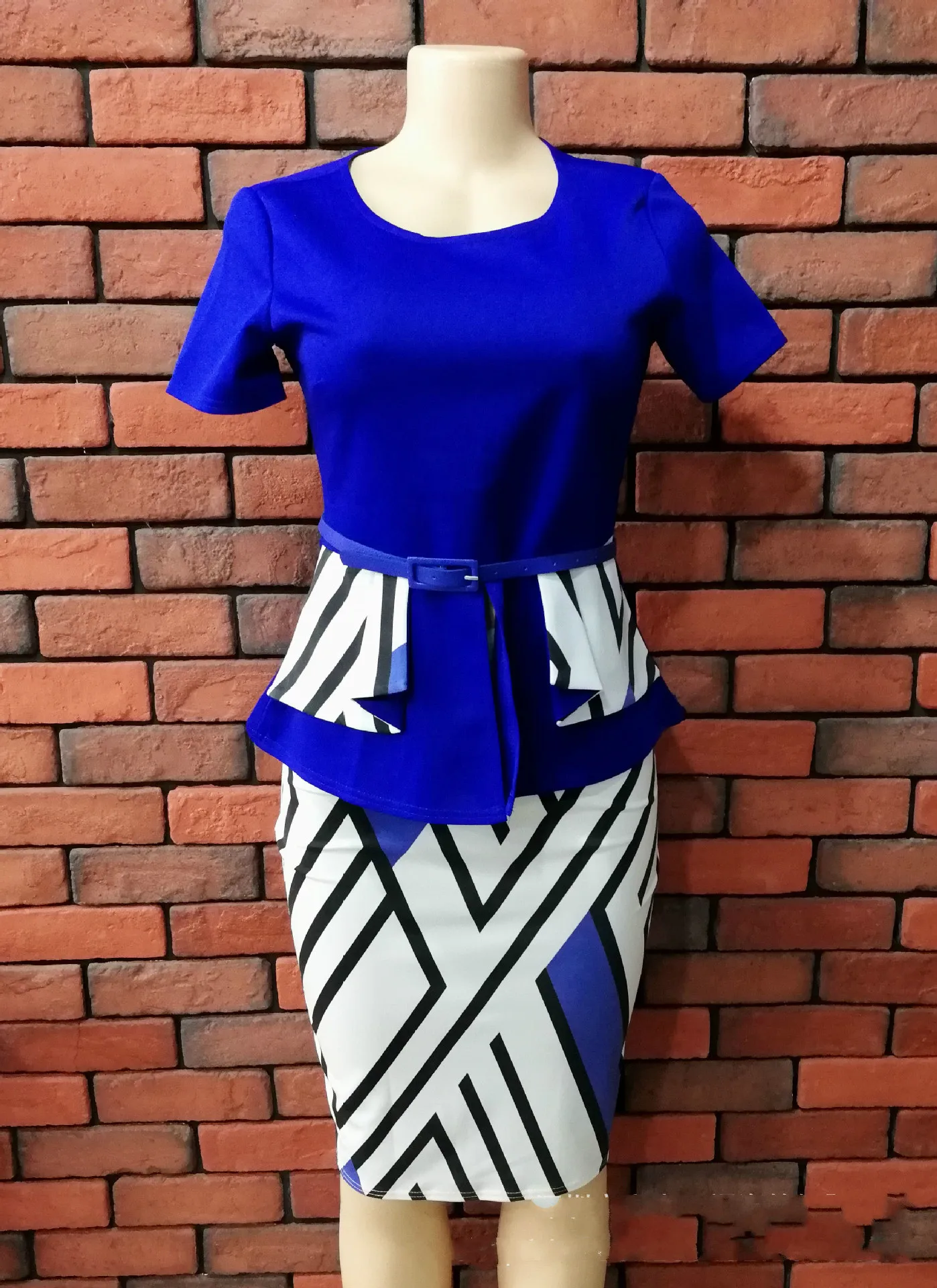 Женский комплект из 2 предметов модное пальто + облегающая юбка с принтом в виде