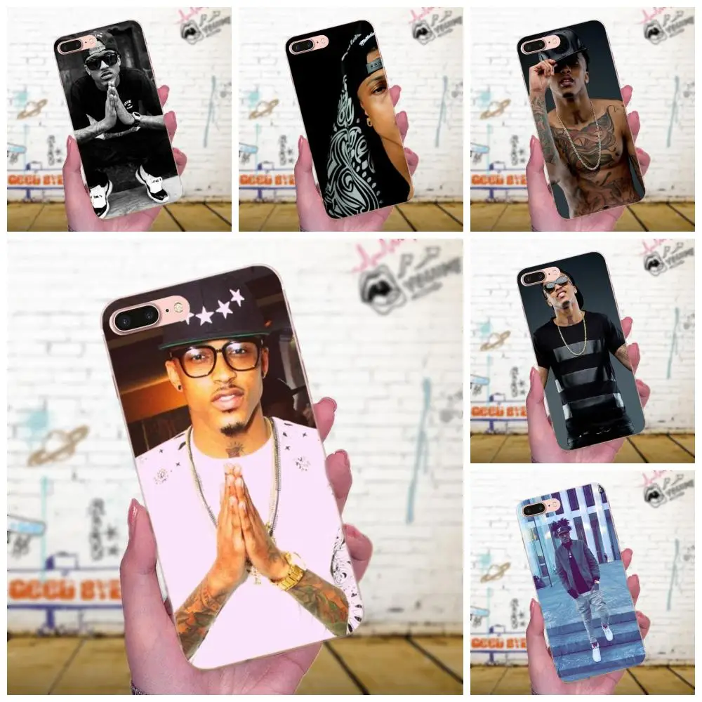 Pop Signer August Alsina Music Star Soft Luxury для Galaxy A3 A5 A7 On5 On7 2015 2016 2017 Grand Alpha G850 Core2 Prime S2