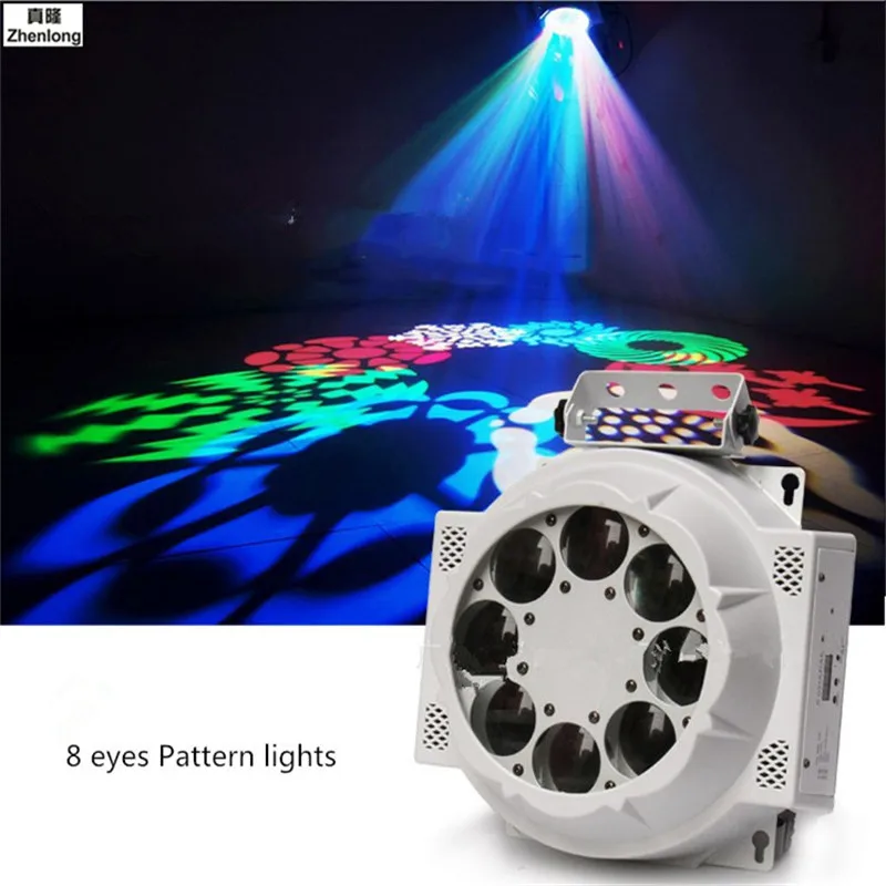8X3W Led мотив света RGBW шаблоны лампа сканирования Dmx512 гобо освещение