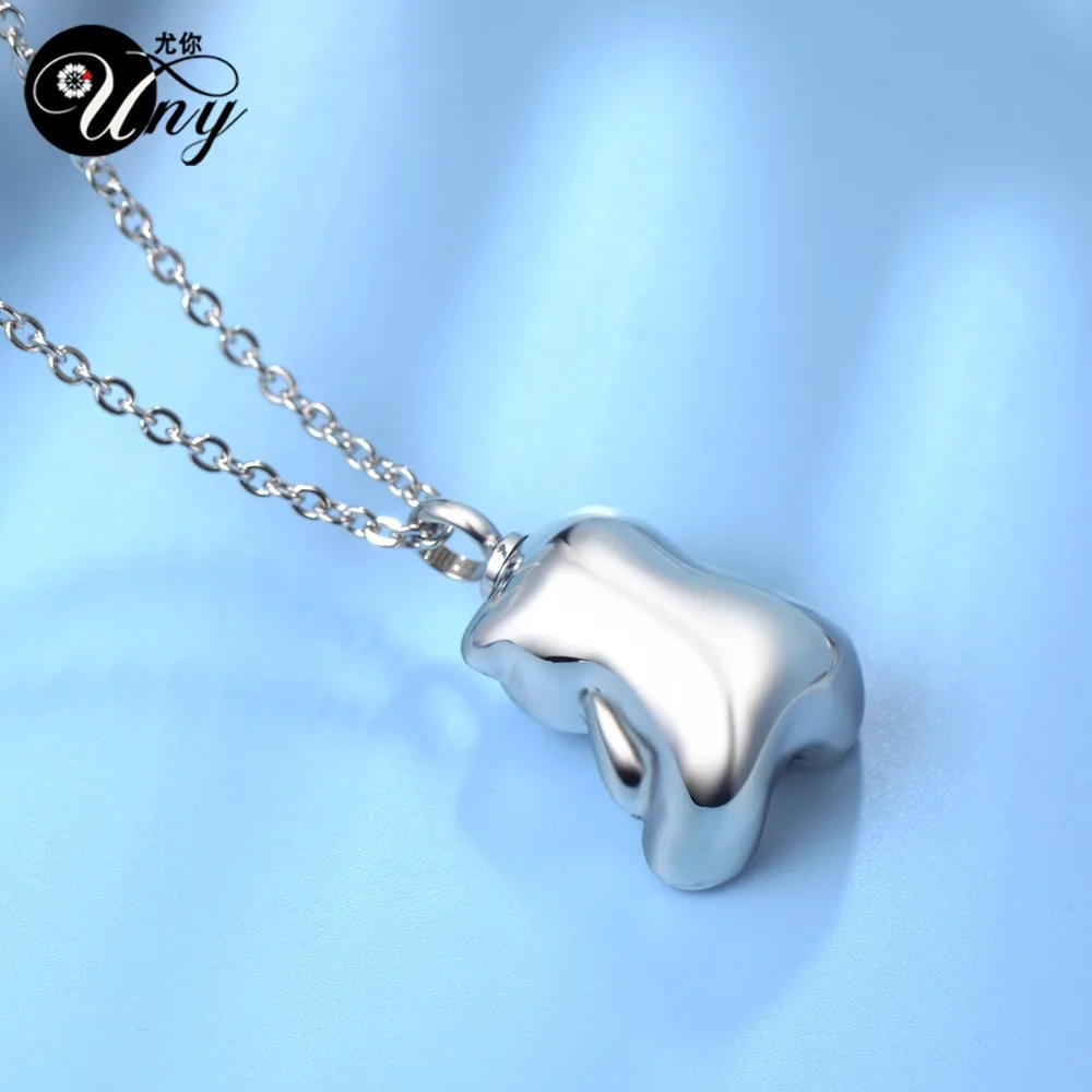 Uny Нержавеющая сталь Мишка Pet урну пепел кулон флакон духов Мемориал Keepsake