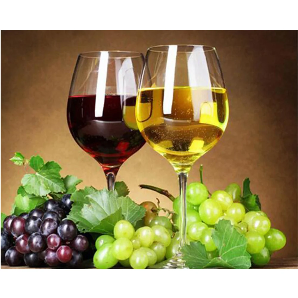 5d алмазная живопись фрукты и стекла вышивка крестиком DIY Кристалл Стразы