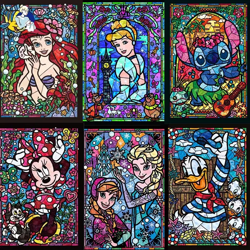 JOY SUNDAY 5D алмазная живопись DIY вышивка крестиком мультяшная мышь и утка квадратная