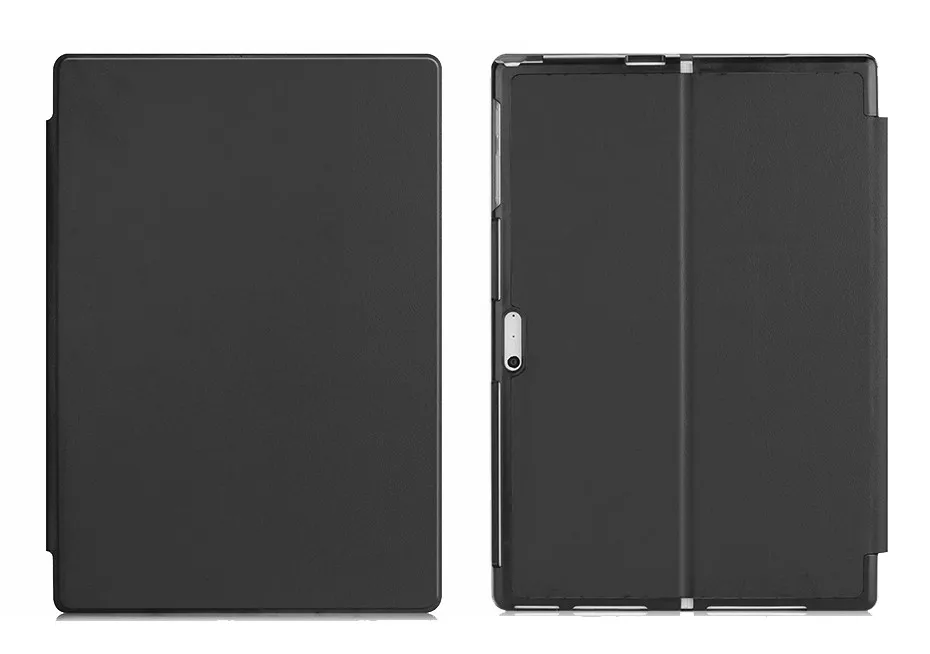 Black Чехол для ноутбука microsoft Surface pro 6 7 складной держатель для ноутбука Surface pro 5 pro 4 чехол для нового surface pro+ пленка - Цвет: Black