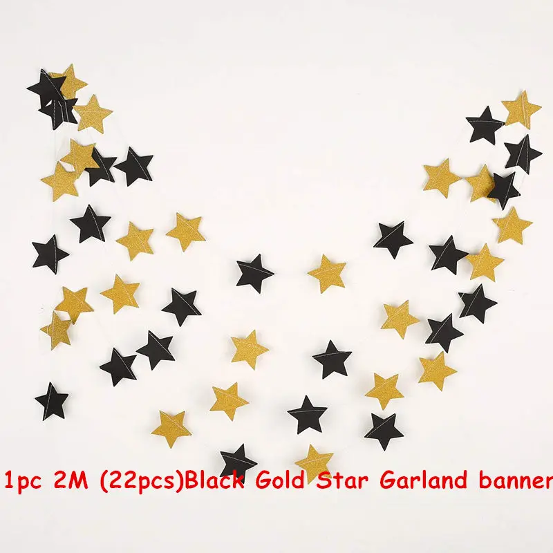 1pc Garland Banner 36 дюймов в коем случае черный, белый цвет латексные воздушные шары с гелием детских празднований дня рождения Свадебная вечеринка гирлянда из звездочек сексуальная верхняя одежда с кисточками Детские конфетти шары - Цвет: 1pc Garland Banner