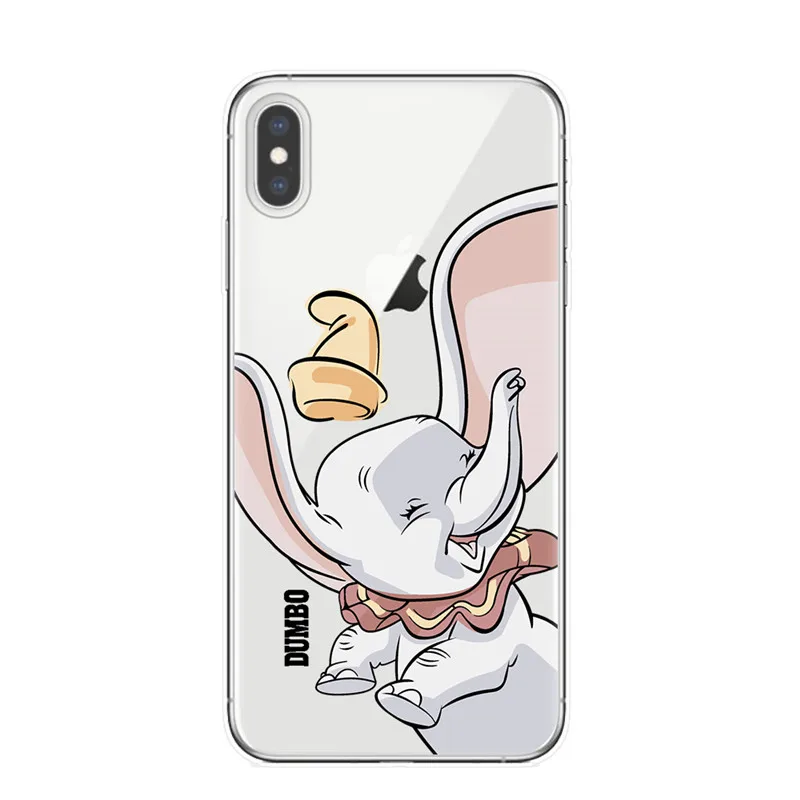 Мультфильм слон Дамбо чехол для телефона для Coque iPhone 11 Pro XS Max X XR 8 7 6 6S Plus 5S SE милый Dumbo TPU задняя крышка Coque Capa