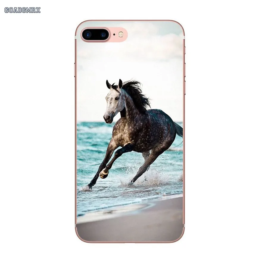 Мягкие прозрачные чехлы для iPhone 6 6S 7 8 Plus X XS MAX XR 4 4S 5 5S SE 5C андалузская лошадь