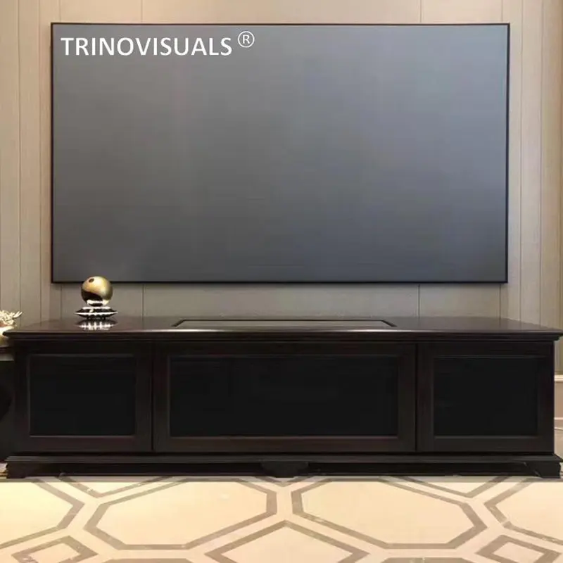 THK3DGRYU, 4 K Ultra HDR-Active 3D Ready, тонкая рамка с фиксированной рамкой-проекция домашнего кинотеатра Screen-3D серебристо-серый 2,35: 1