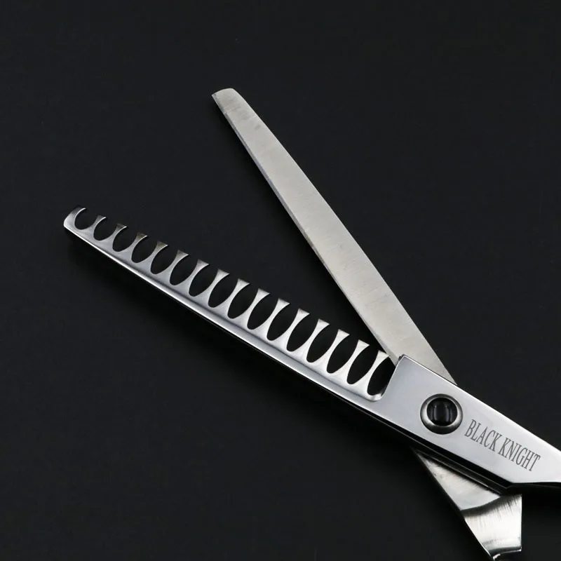 Black Knight 6 inch Professional Hairdressing scissors Thinning Barber shears 16 Teeth High quality Personality | Красота и здоровье