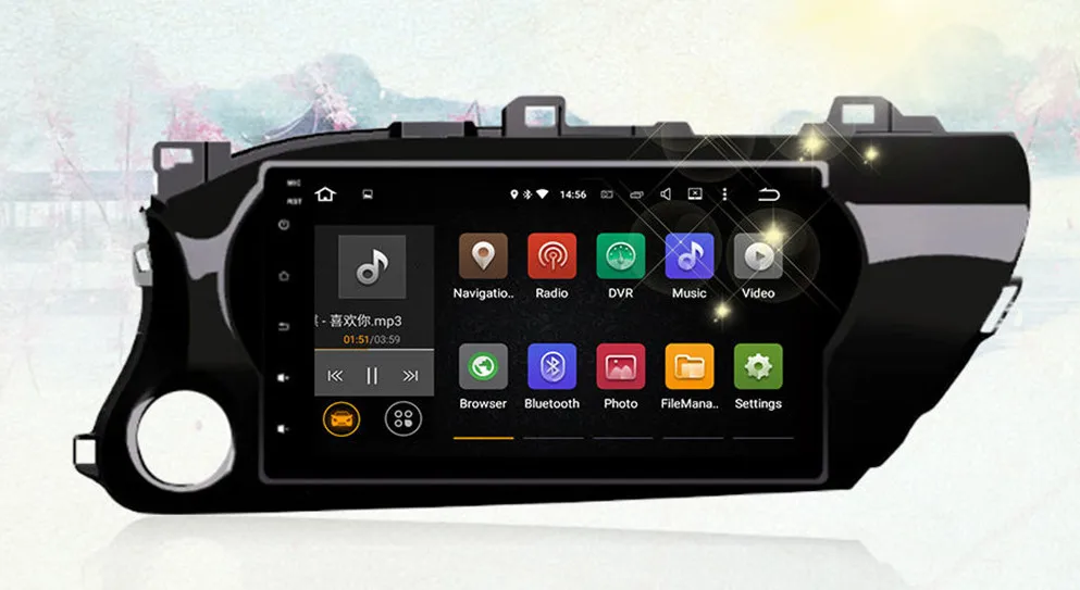 Восьмиядерный 10 1 дюймов Android 7 8 0 автомобильный Радио dvd плеер GPS авто для TOYOTA Hilux 2016