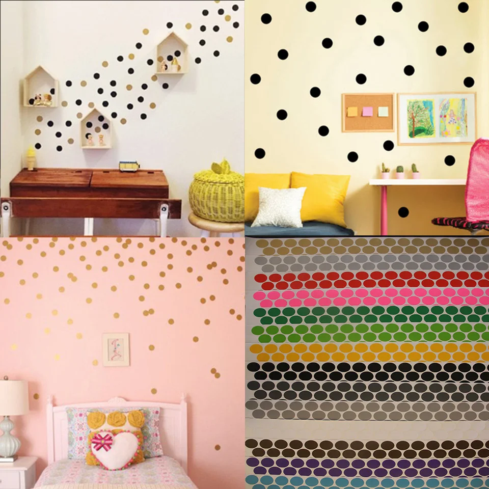 

Pink Dots Wall Sticker For Kids Room Home Decoration Children Home Decor Nursery Wall Decals Baby Room Living Room Art Mural
