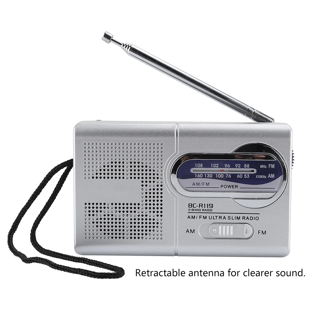 Многофункциональное радио SOONHUA мини карманное AM/FM BC-R119 две полосы с