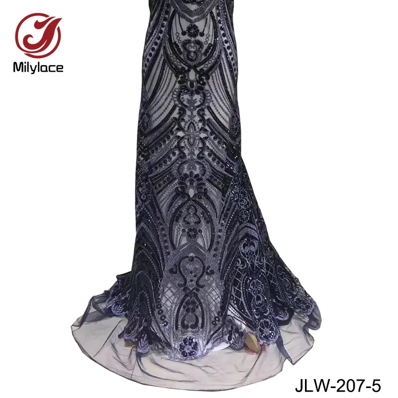Sequins lace fabric african tulle high quality french net nigerian shiny ankara for party JLW-207 | Дом и сад
