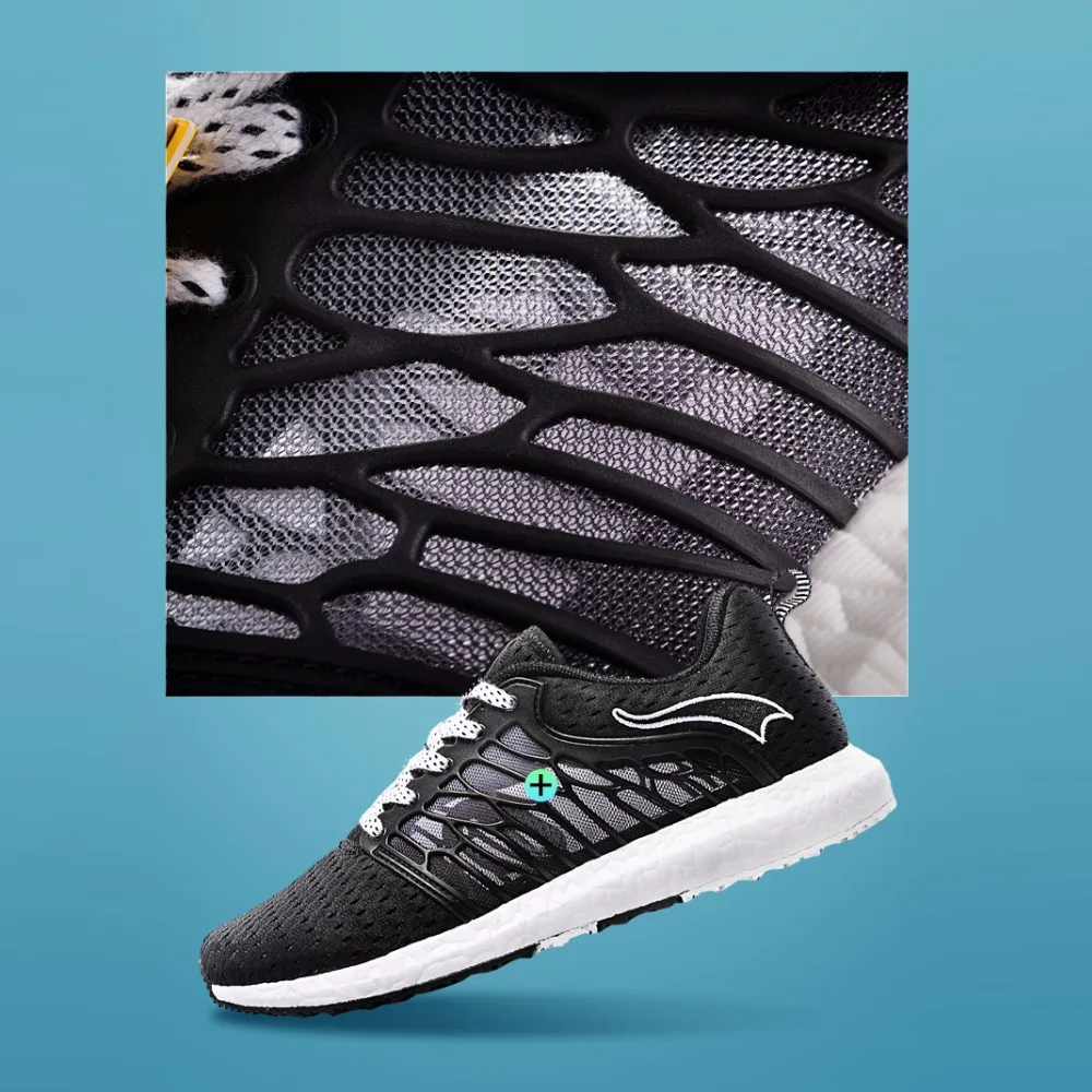 Кроссовки ONEMIX мужские сетчатые на шнуровке дышащие легкие для бега и