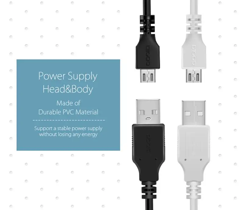 DIGOO DG-BB-13 МВт 9.99ft 3 метра длиной Micro USB прочный зарядный кабель питания для IP камеры устройства