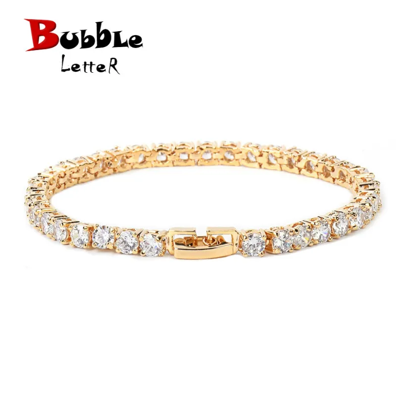 Браслет цепочка мужской из меди и фианита 18 5 см|bracelet links|tennis chainchain bracelet |