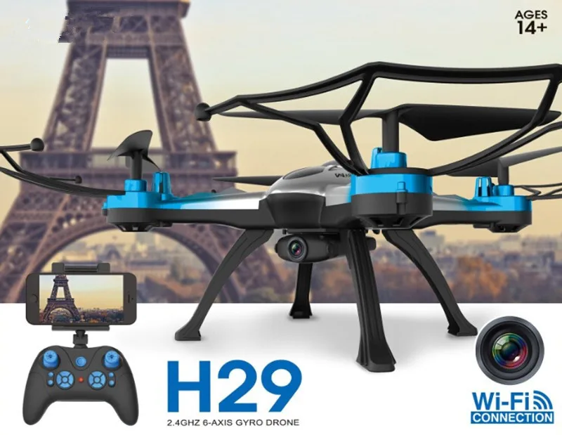 Радиоуправляемый квадрокоптер H29 H29W H29G Дрон с передачей FPV в режиме реального
