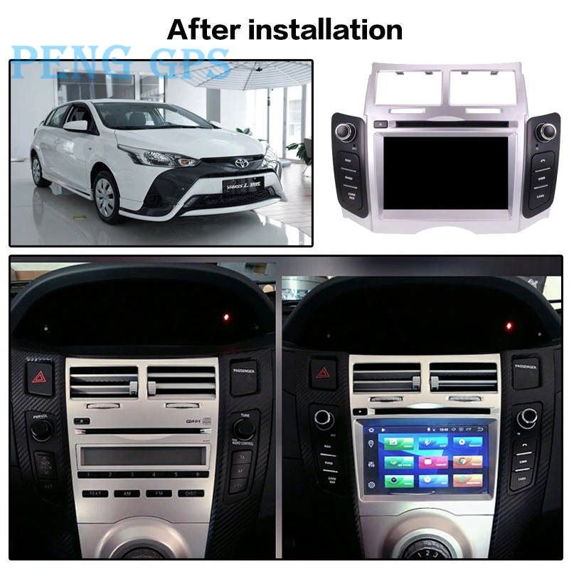 Автомобильный DVD-плеер Android 9 GPS-навигация для Toyota Yaris 2005-2011 Основное устройство