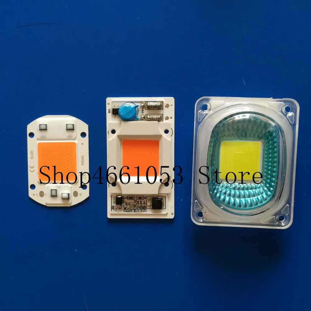 1 Набор из светодиодный COB Чип + рассеивателем Smart IC чип диод 50W 230V для Светодиодный