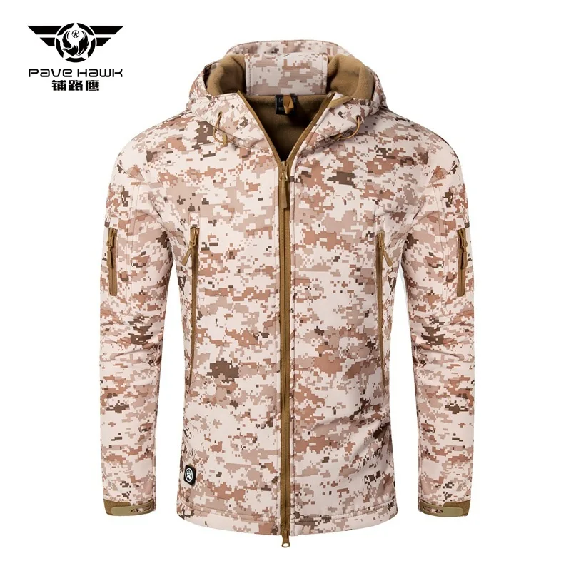 5XL мужская и женская зимняя теплая камуфляжная куртка для рыбалки, скалолазания, верховой езды, путешествий, армейская тренировочная Водонепроницаемая флисовая куртка с капюшоном, тактическое пальто