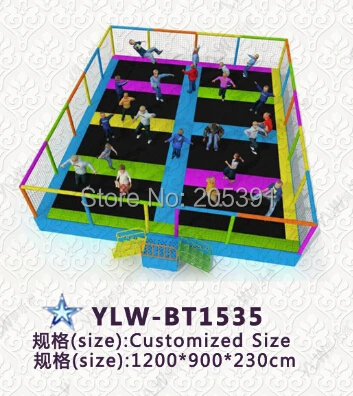 6 в 1 аттракцион помещении парк с батутом фитнес-кровать спортивный батут защитой