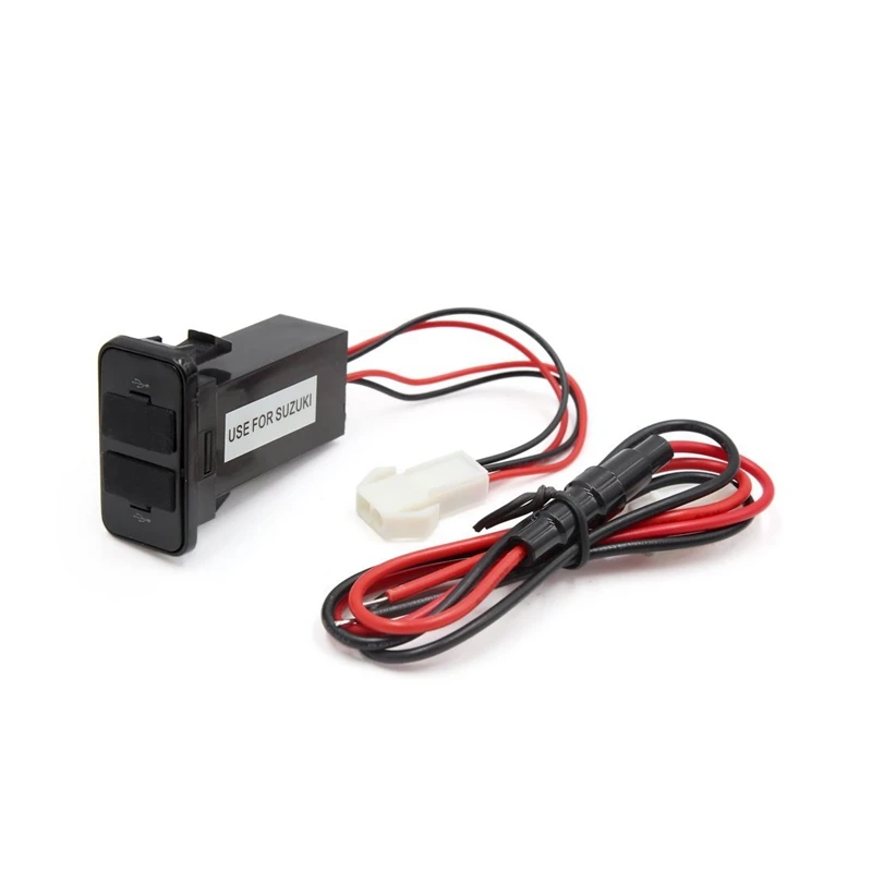 

2.1A Dual USB Charger/Audio Port Interface for Suzuki Cars Blank Switch Hole Car Accessary