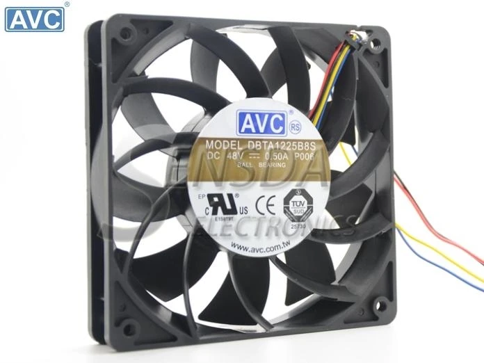 Кулер для сервера AVC DBTA1225B8S P006 120 мм 12 см 48 в пост. Тока А|cooling fan|square fanfan server |