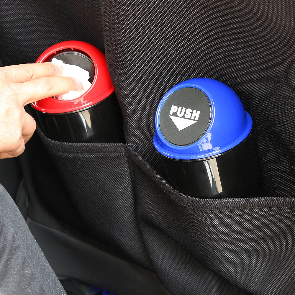 Car garbage can Trash Can Garbage Dust Case Holder Bin car-styling For Skoda Fabia Rapid Superb Yeti SEAT Ibiza Leon | Автомобили и