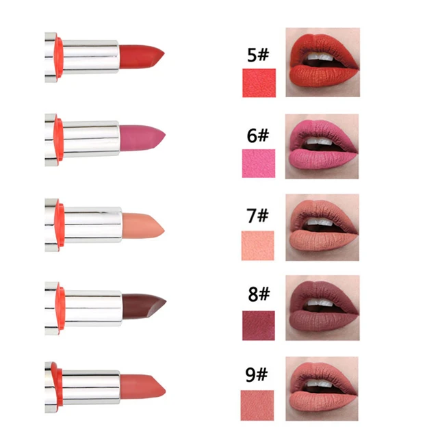 

Hot 14 Color Matte Lipstick Lips Make Up Waterproof Velvet Lip Stick Shimmer Nude Brown Lips Makeup Matt Long Lasting Lipsticks