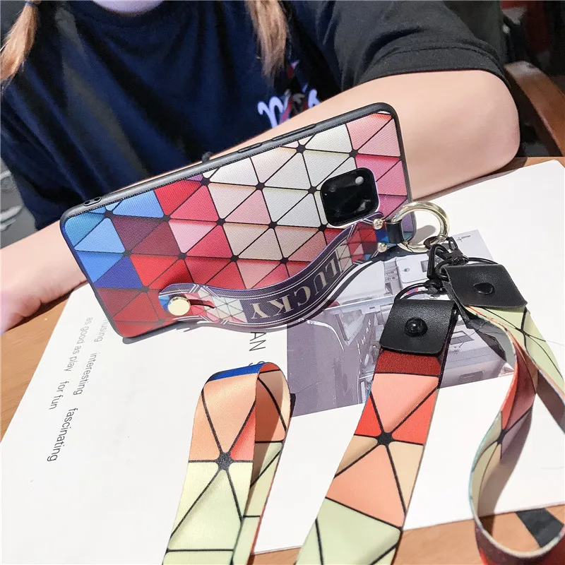Чехлы с ремешком на запястье для Huawei P30 P20 Pro Mate 20 20X Nova 2s 3 3i 3e Honor 10 Lite 8X | Мобильные